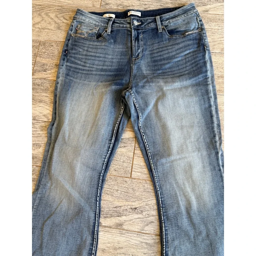 Vigoss Flare Jeans Plus size 16 Stretch Mid Rise Denim P00947A‎ Western Jean